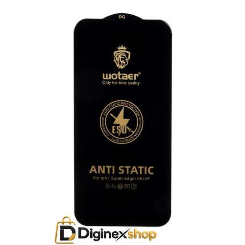گلس گوشی آیفون شیشه ای Wotaer آنتی استاتیک Full Cover ESD Anti Static اورجینال برای iPhone 13 / 13 Promax