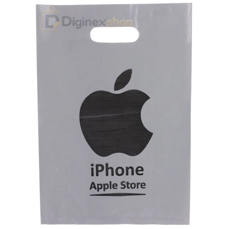 نایلون دستهدار طرح Apple سایز 25×35 سانتیمتر بسته 1 کیلویی