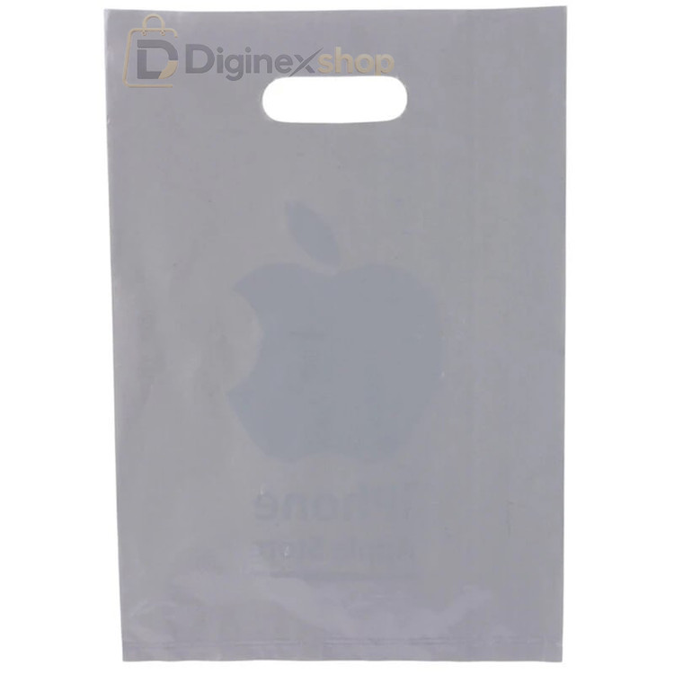 نایلون دستهدار طرح Apple سایز 25×35 سانتیمتر بسته 1 کیلویی