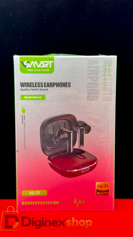 هندزفری بلوتوثی (ایرپاد) VSMART مدل VS-77 با بلوتوث ۵.۳ و کیس شارژ